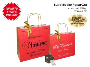 BUSTE IN CARTA BICOLOR ROSSO 
